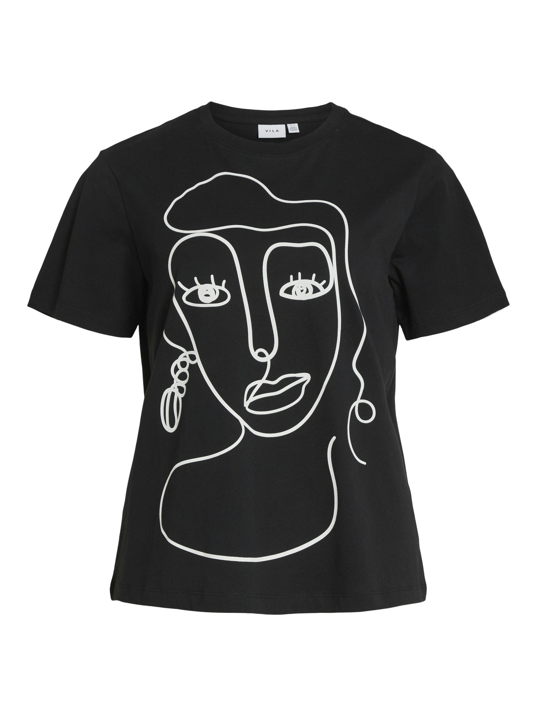 VIANNA T-SHIRT (BLACK/WHITE FACE)