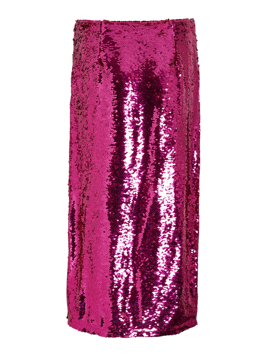 Vietta Midi Sequin Skirt (Fuchsia Purple/Pink)