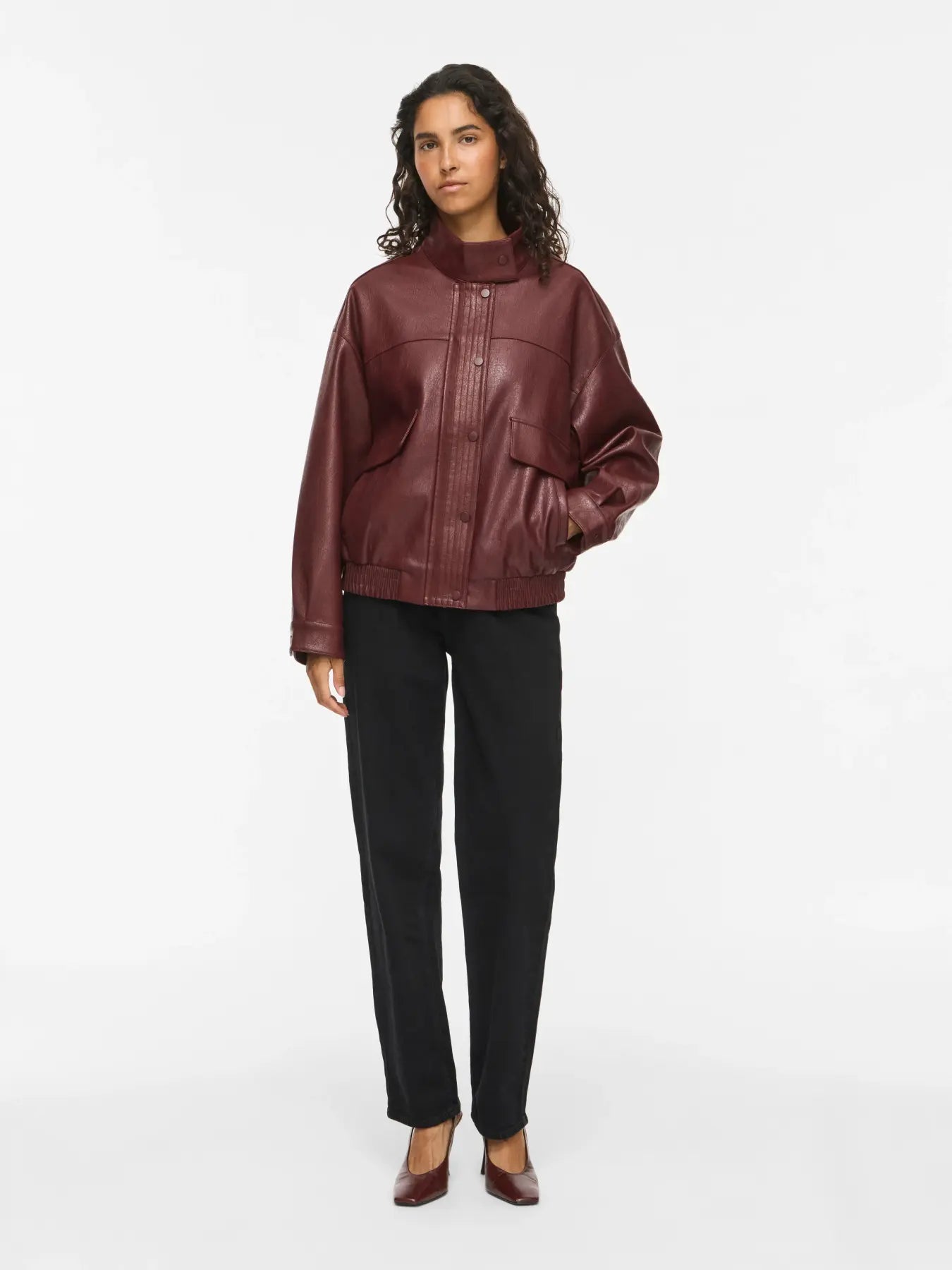 Maya Faux Leather Jacket (Port Royal)