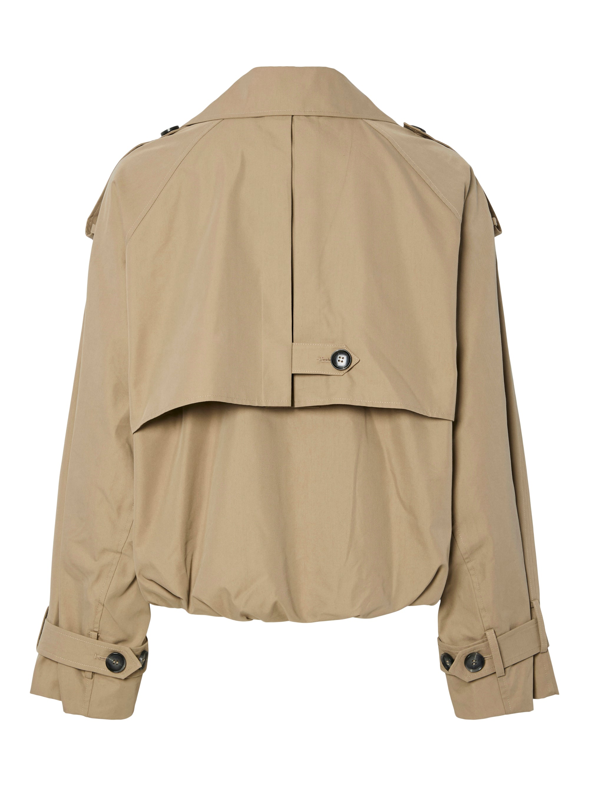 Elva Short Trench Jacket (Sepia Tint)