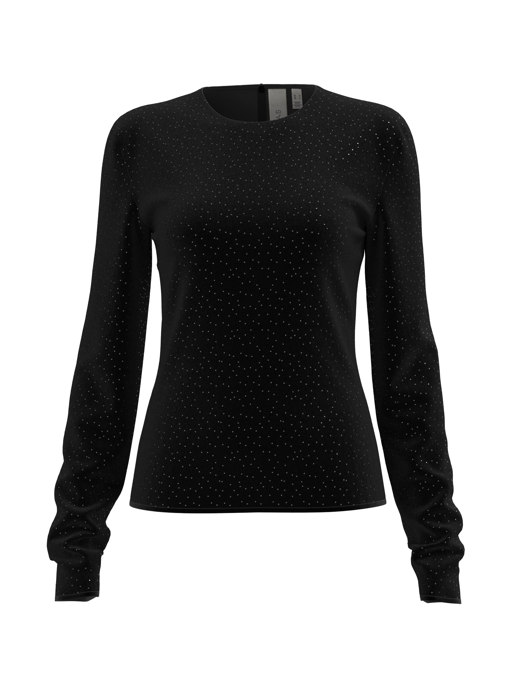Liddy Velvet Rhinestone Top (Black/Rhinestone)