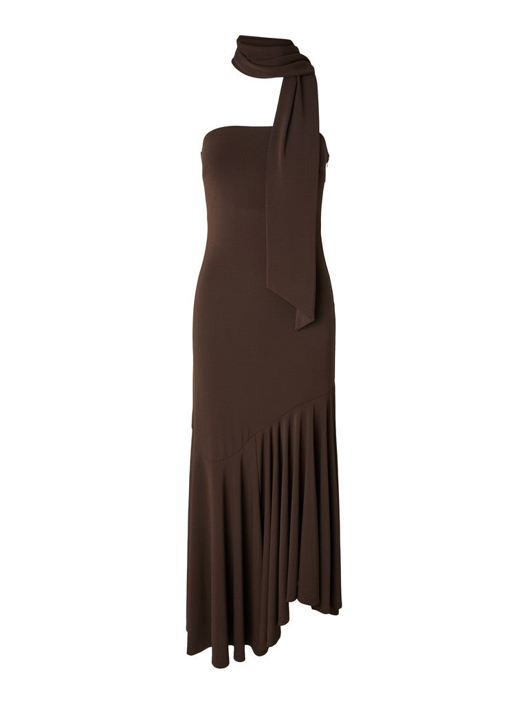 Dita Bandeau Maxi Dress (Coffee Bean)