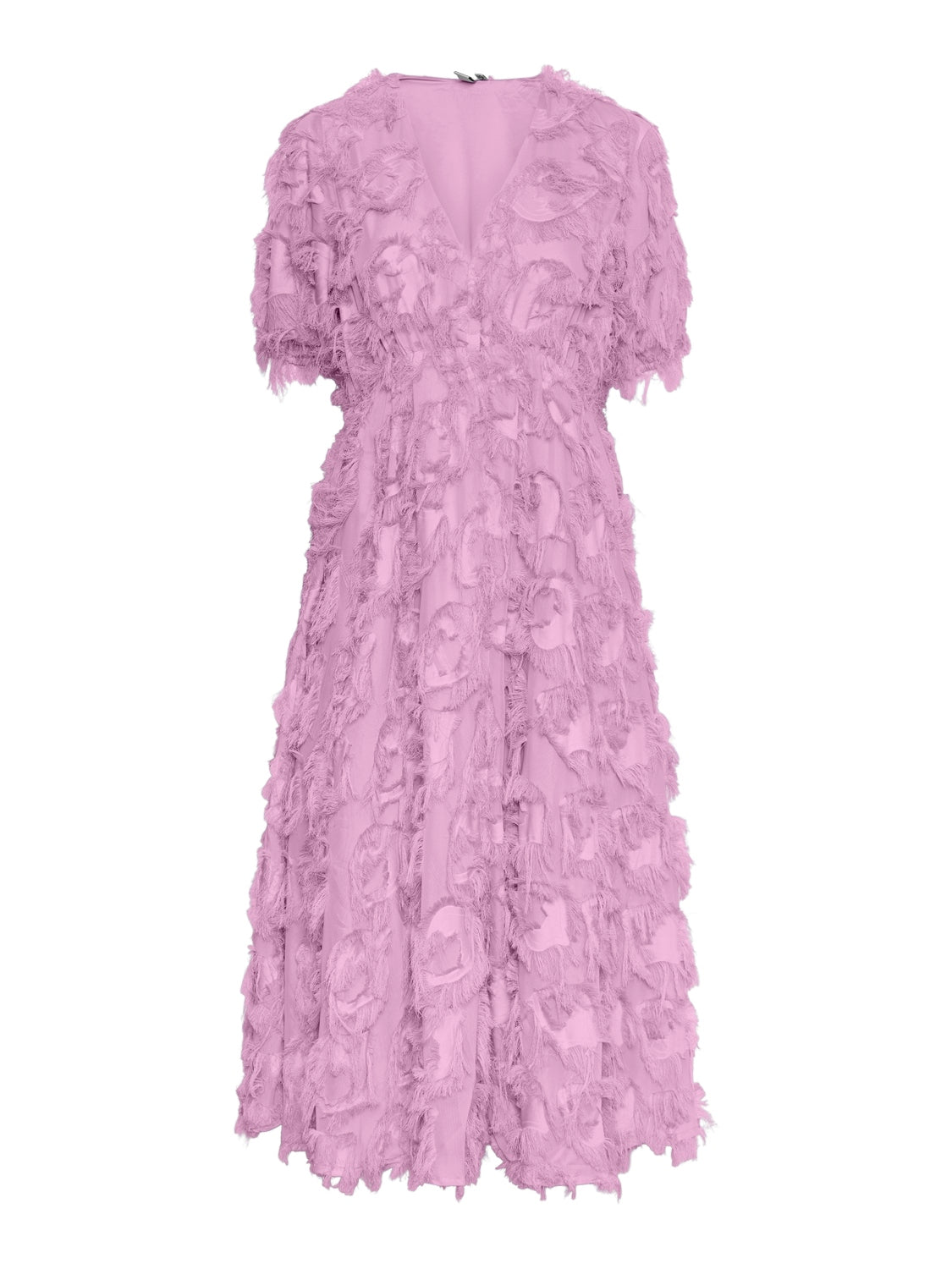 Liza Fringed Midi Dress (Pastel Lavender)