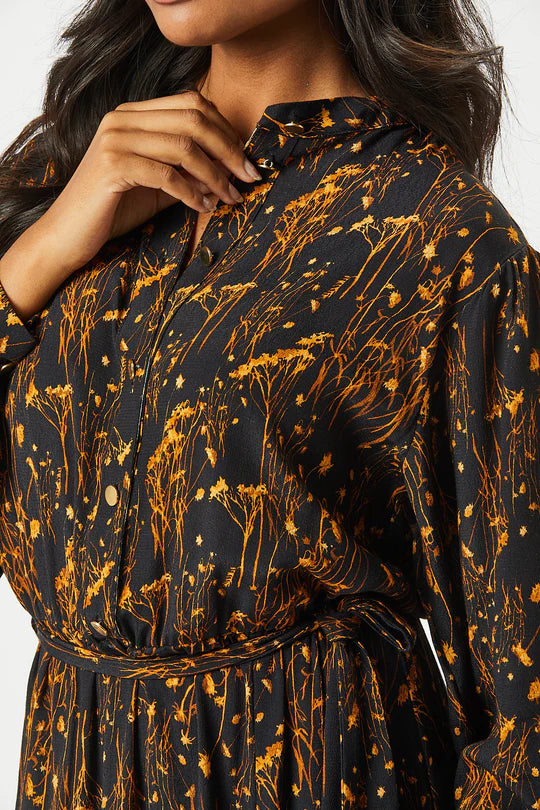 MIA LONG SHIRT DRESS (BLACK)