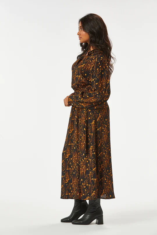 MIA LONG SHIRT DRESS (BLACK)