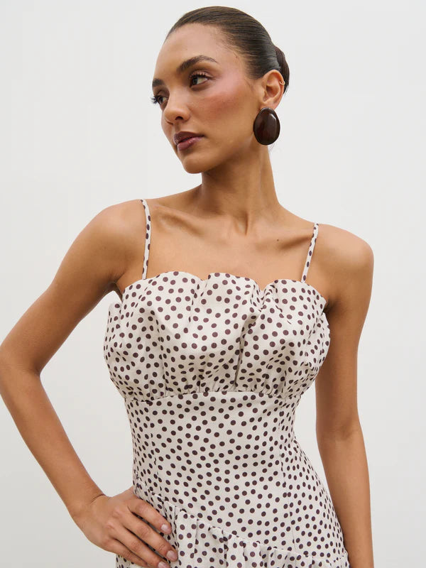 Zaria  Maxi Dress (Cream/Brown)