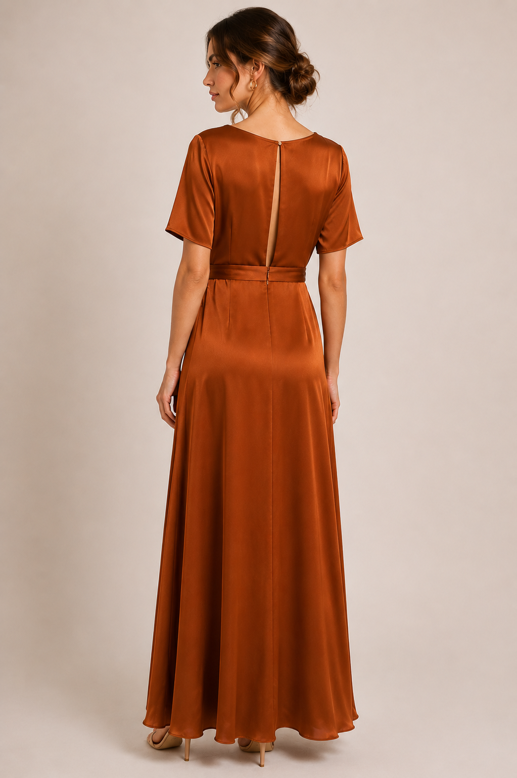 Edith Maxi Dress (Rust Brown)
