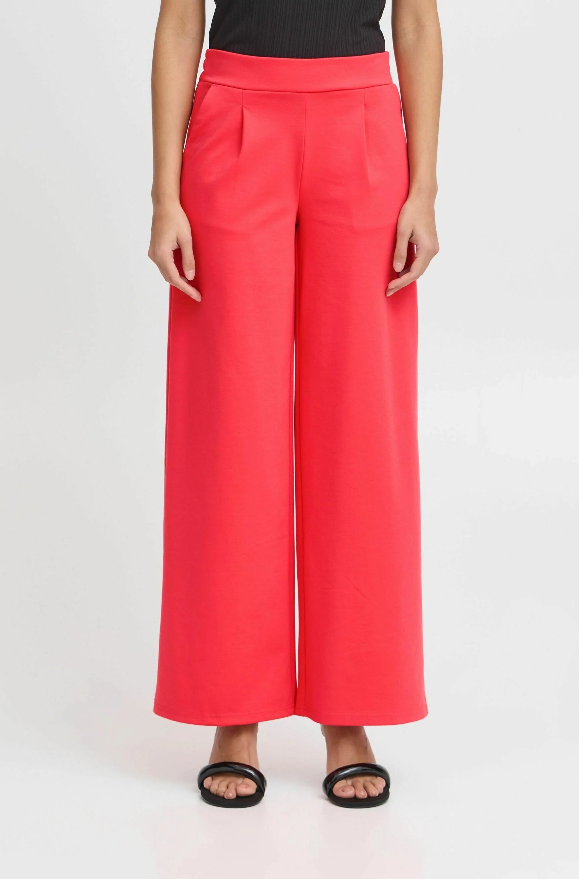 Kate Cropped Wide Leg Pants (Geranium)