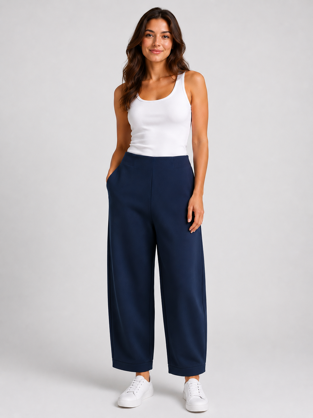 Stephanie Pants (Navy Blazer)