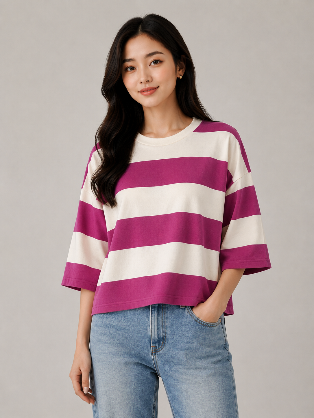 Sia Sweatshirt (Mauve/Cream)
