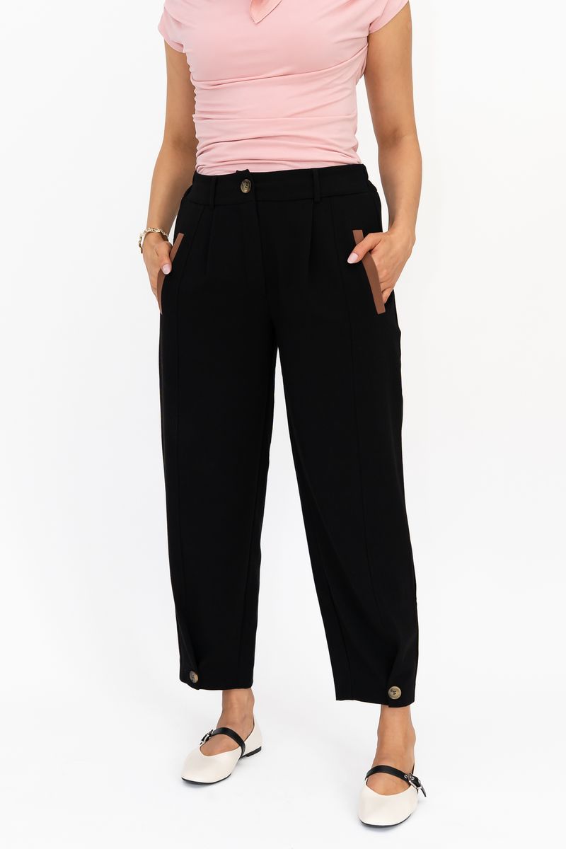 **PRESALE**  Selene Barrel Leg Trousers (Black)