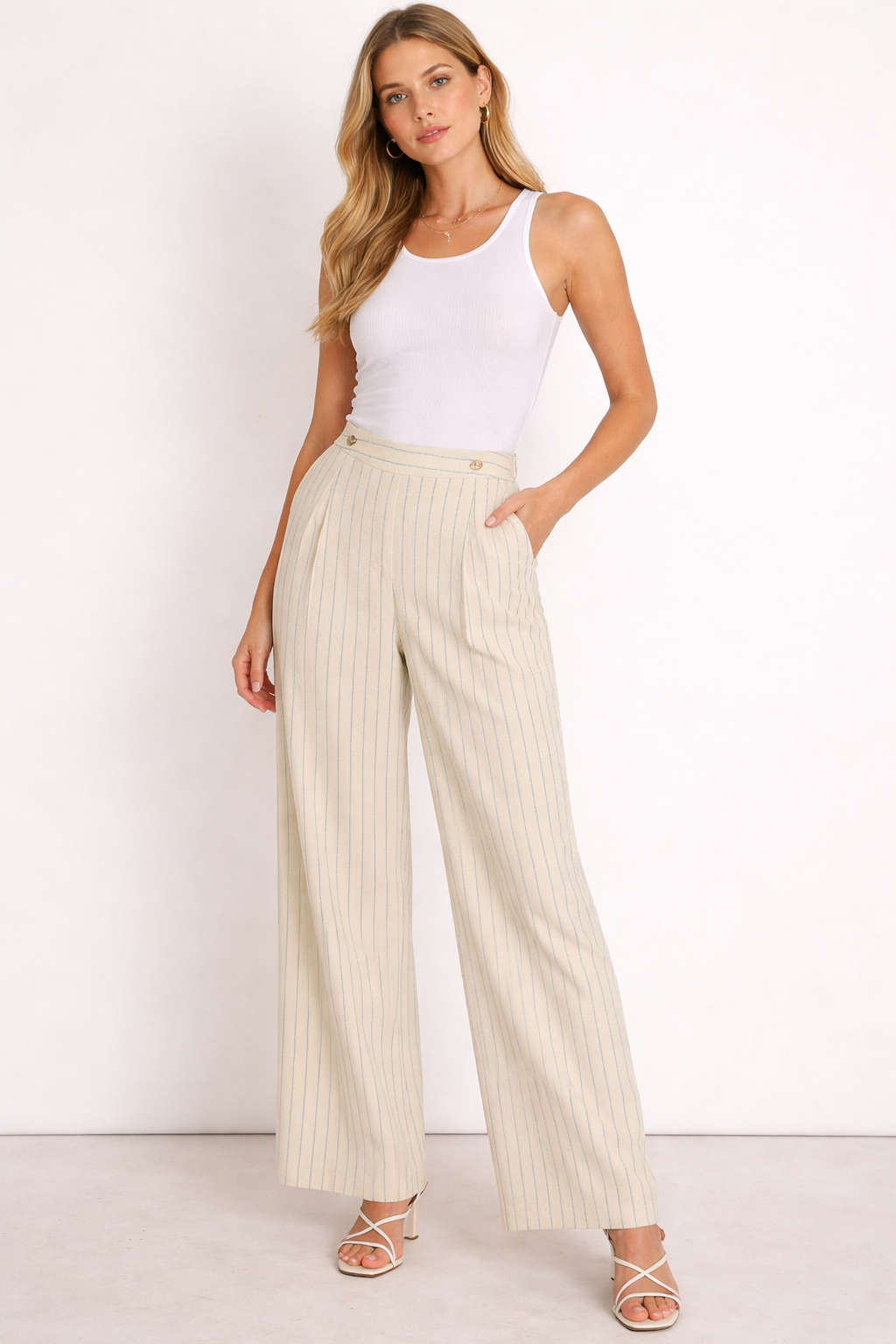Rizo Straight Leg Pants (Birch/Enamel Blue)