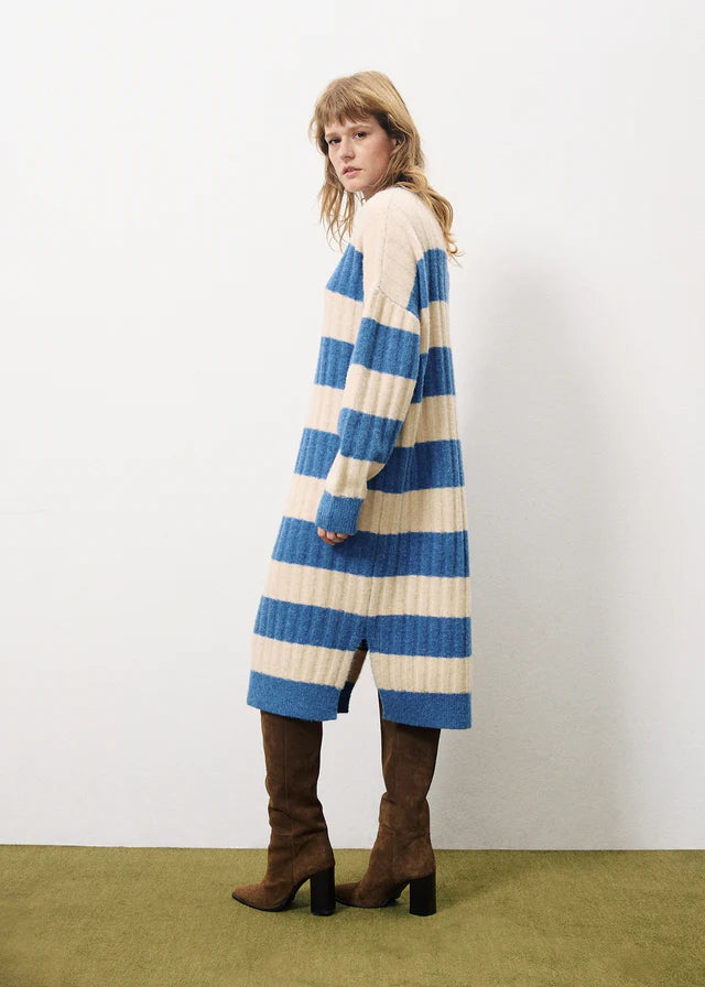 Coryne Jumper Dress (Blue Jean/Beige)