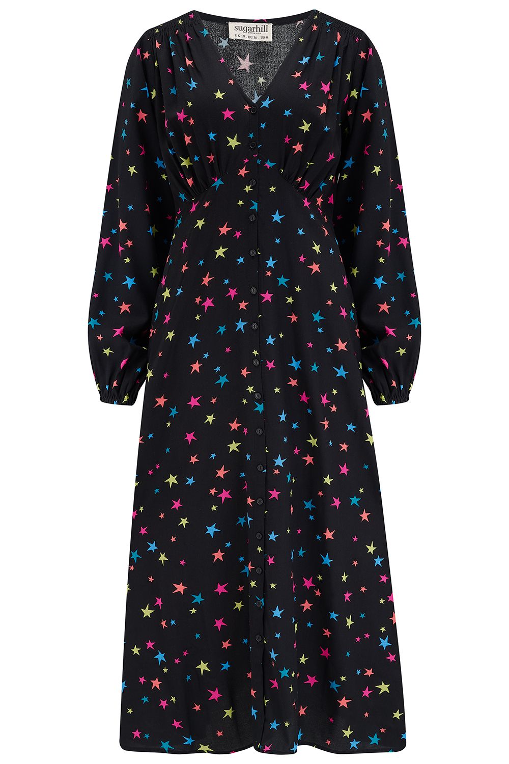 BELLATRIX MAXI TEA DRESS (BLACK)