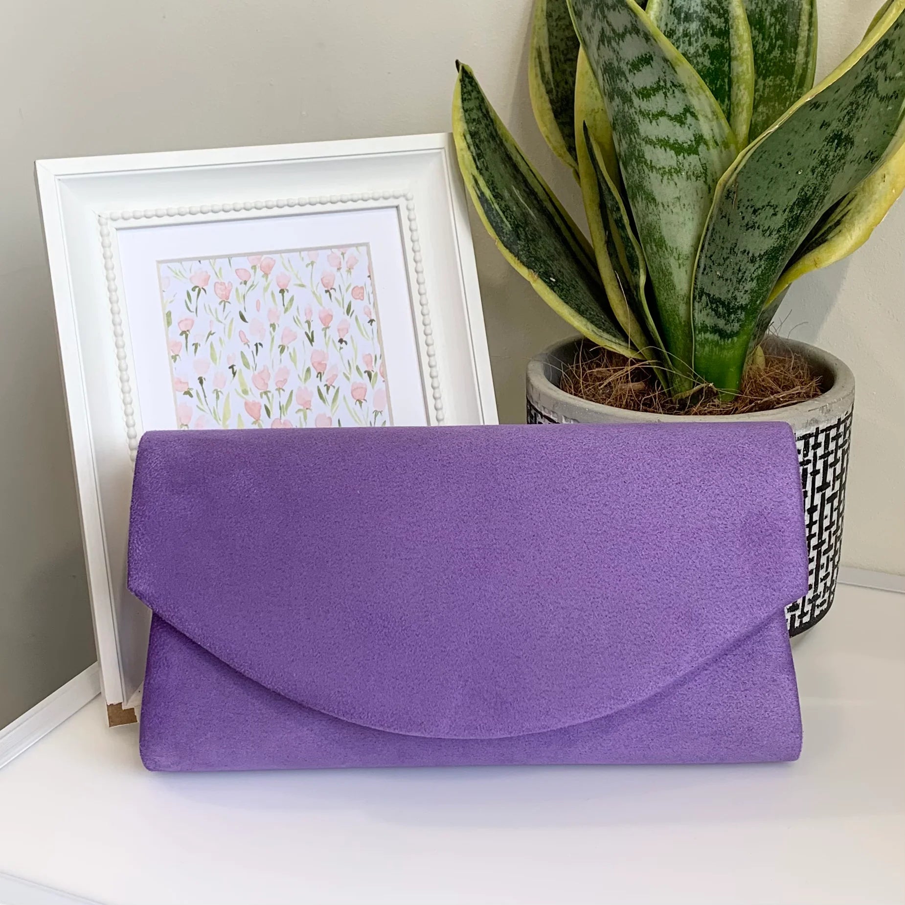 MADDIE SUEDE CLUTCH (VARIOUS COLOURS)