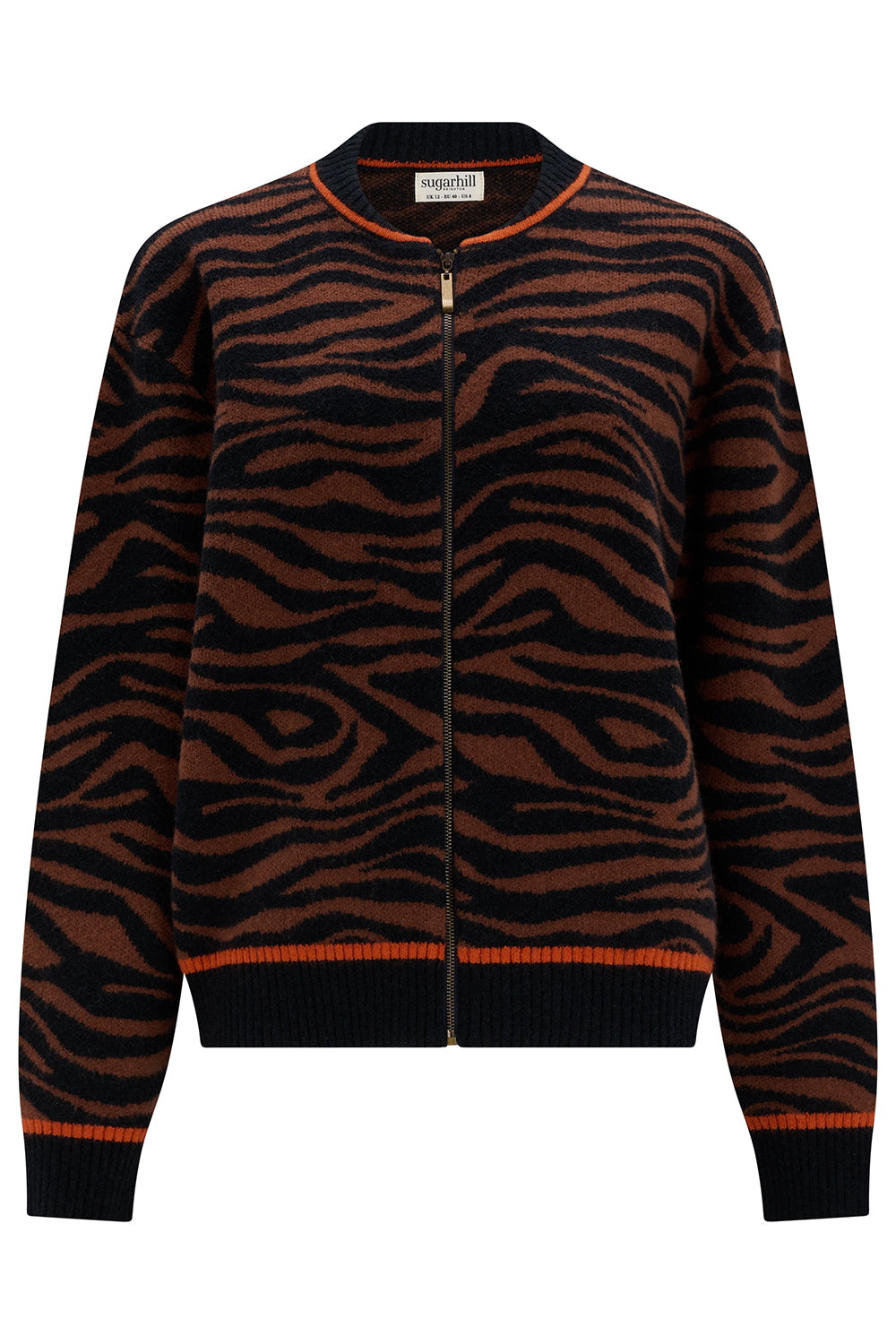 Solana Knitted Bomber (Brown/Black)
