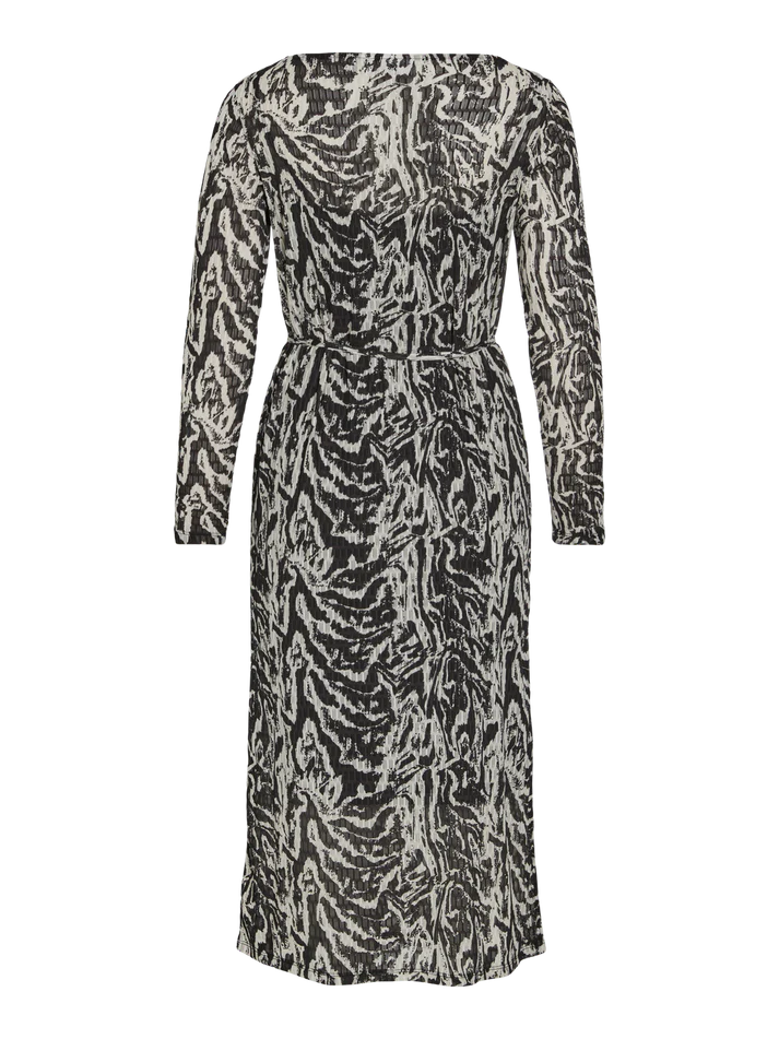 Nala Boat Neck Midi Dress (Black Beauty/Nala Birch)