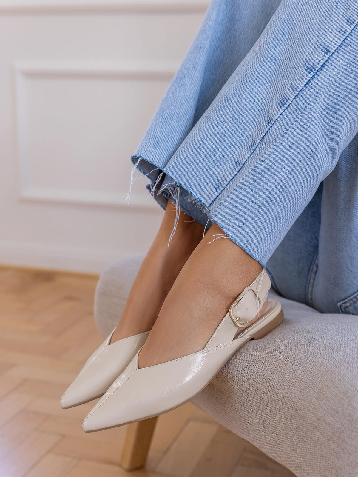 Clarissa Slingback Loafer (Beige)