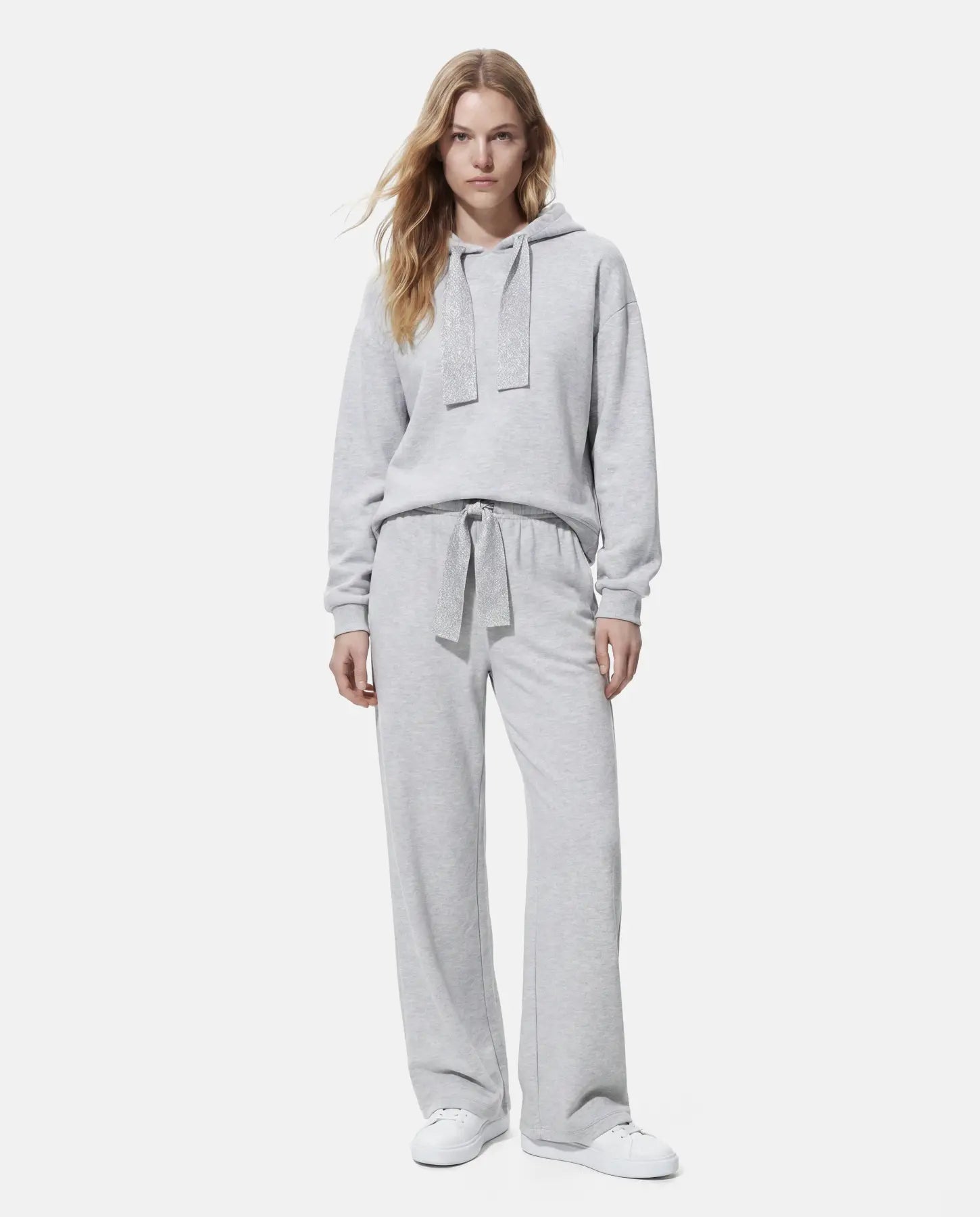 Chilli Glitter Hoodie (Light Grey/Melange)