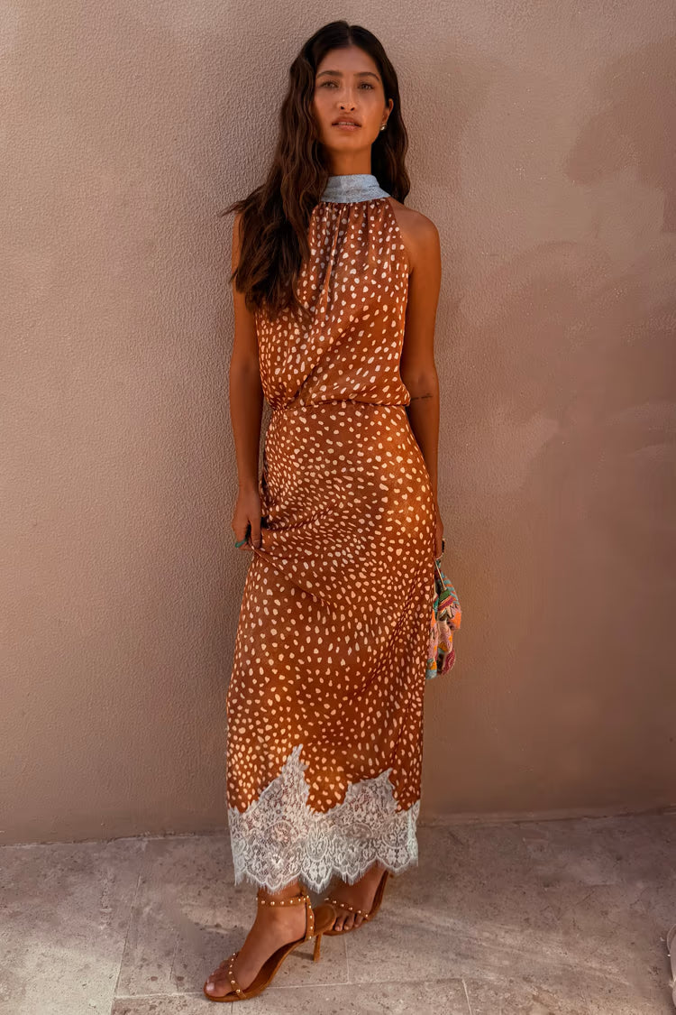 Maeva Midi Skirt (Fawn)