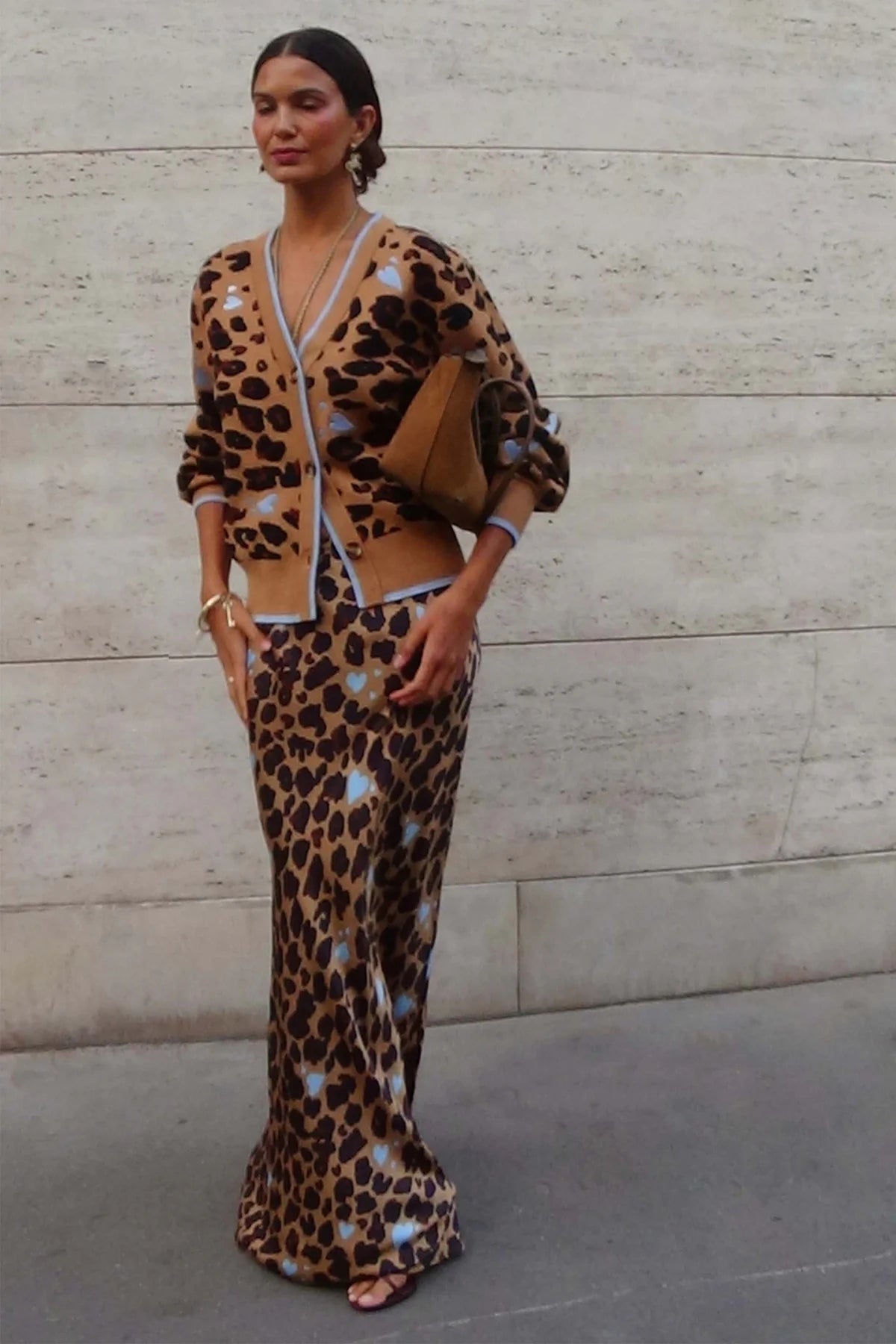 Heart Cardigan (Leopard)