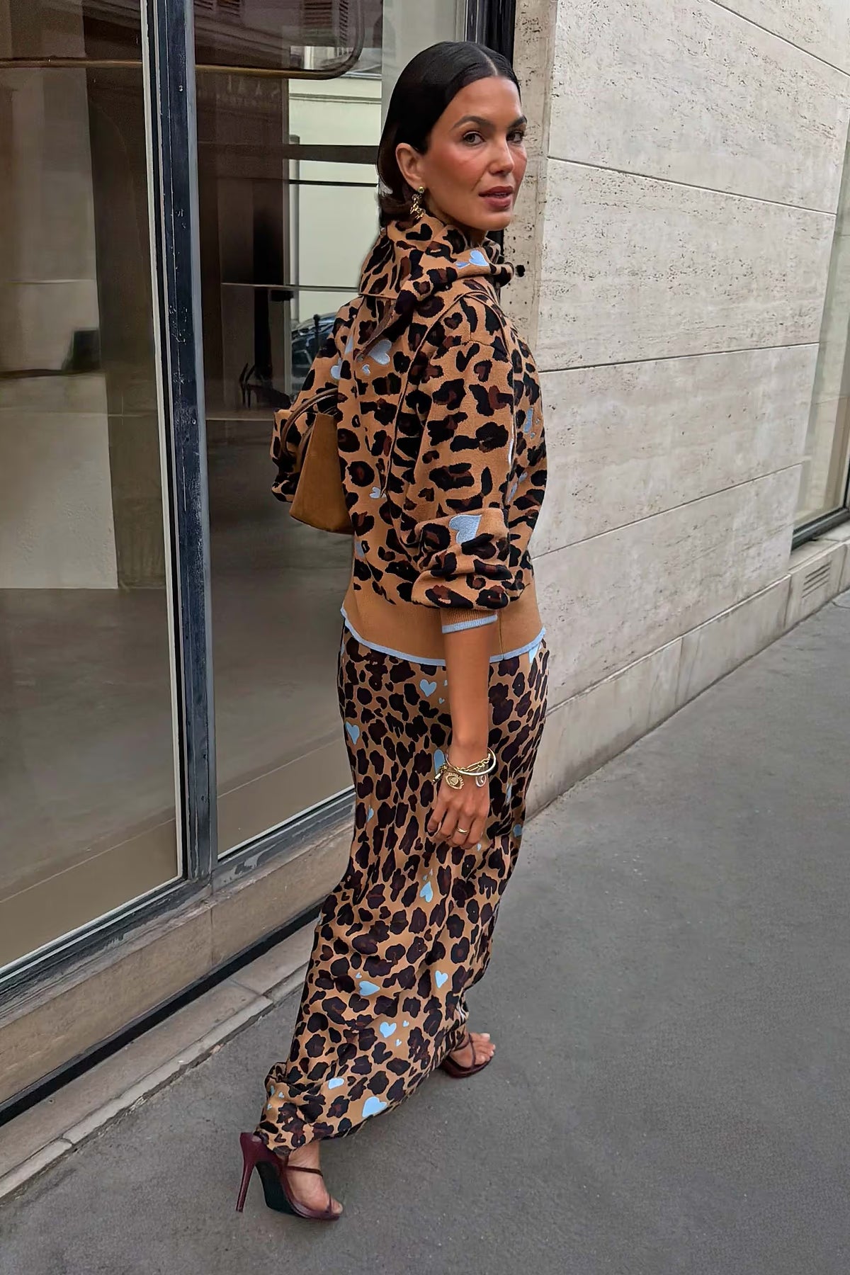 Heart Cardigan (Leopard)