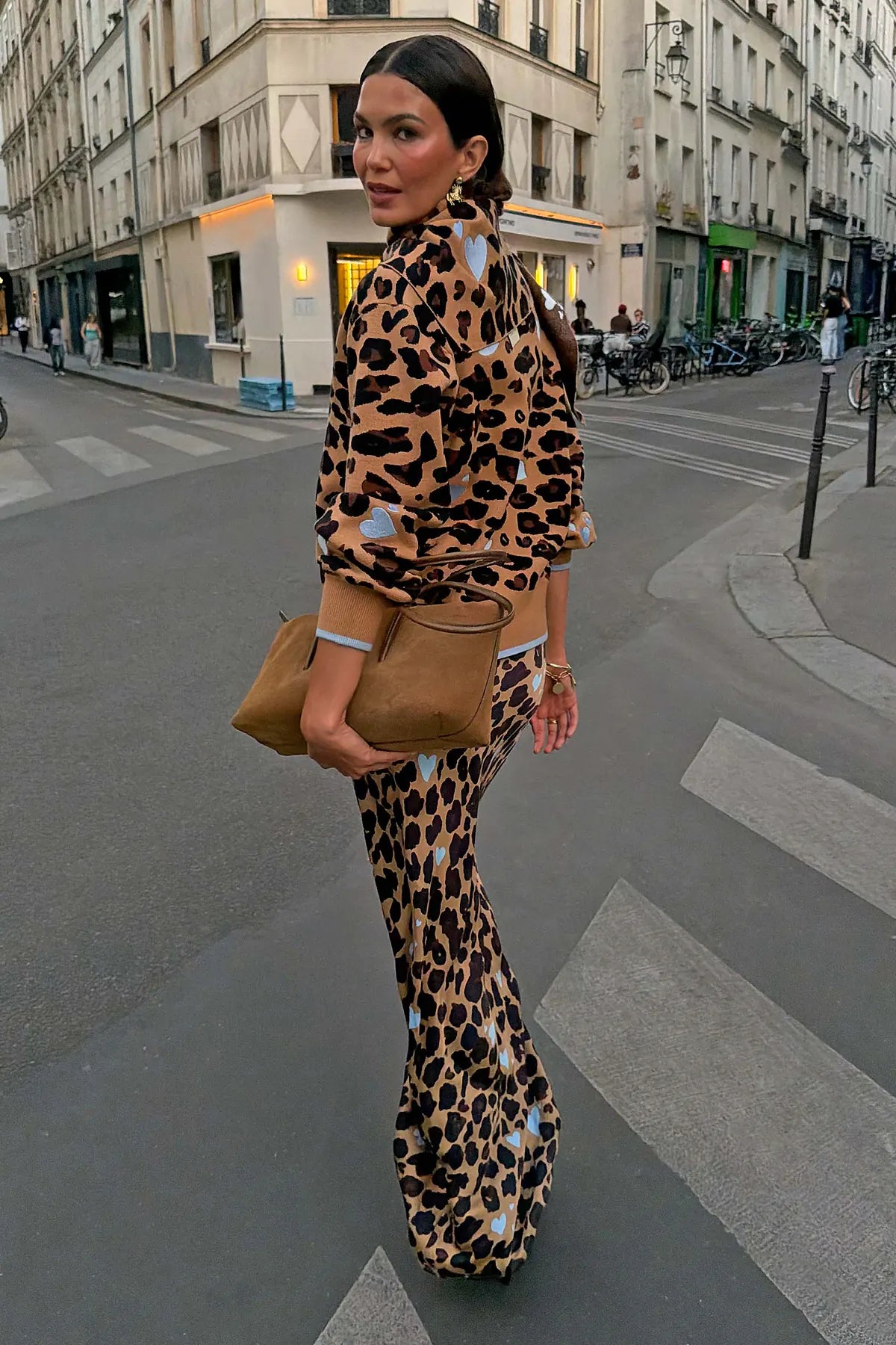 Heart Cardigan (Leopard)