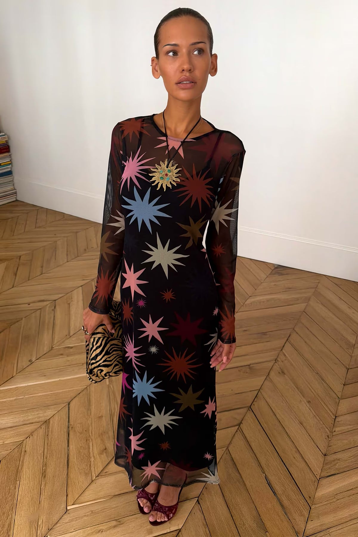 Soho Mesh Midi Dress (Star)