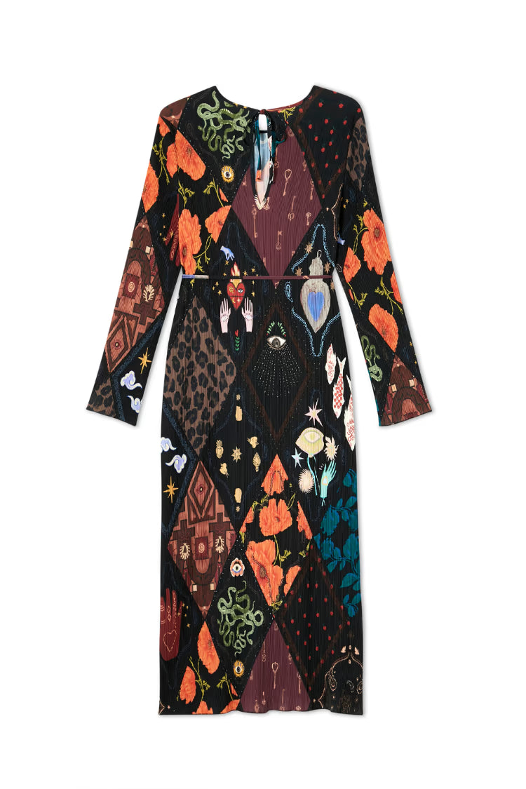 Night Garden Gaia Plisse Dress (Multi)