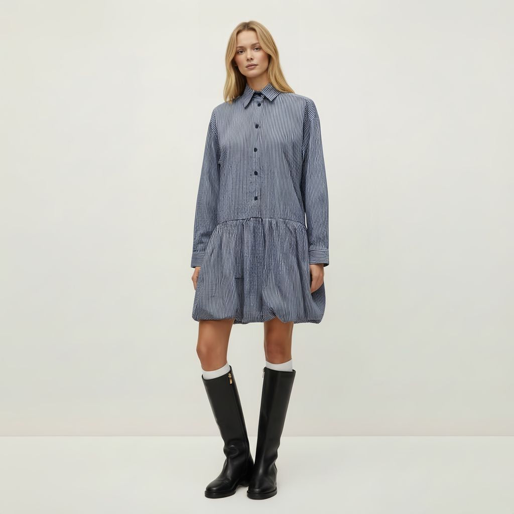 Arerie Dress (Navy/White)