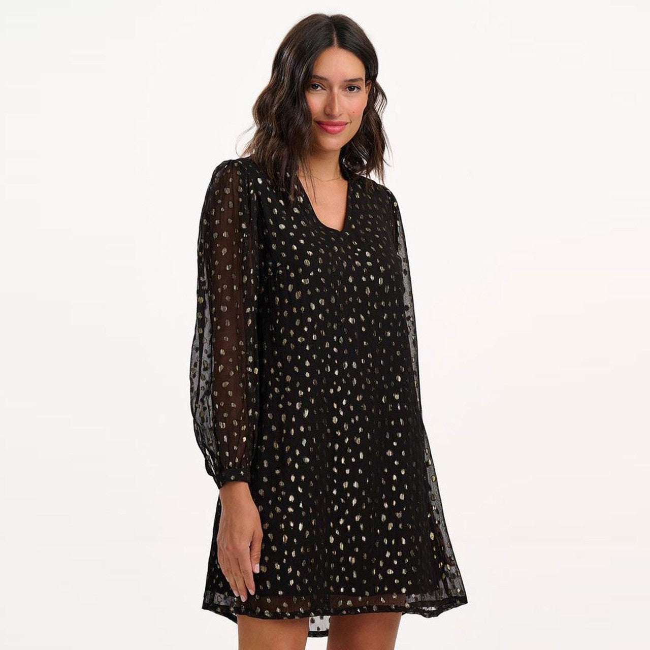 Chantelle Mini Dress (Black/Metallic)