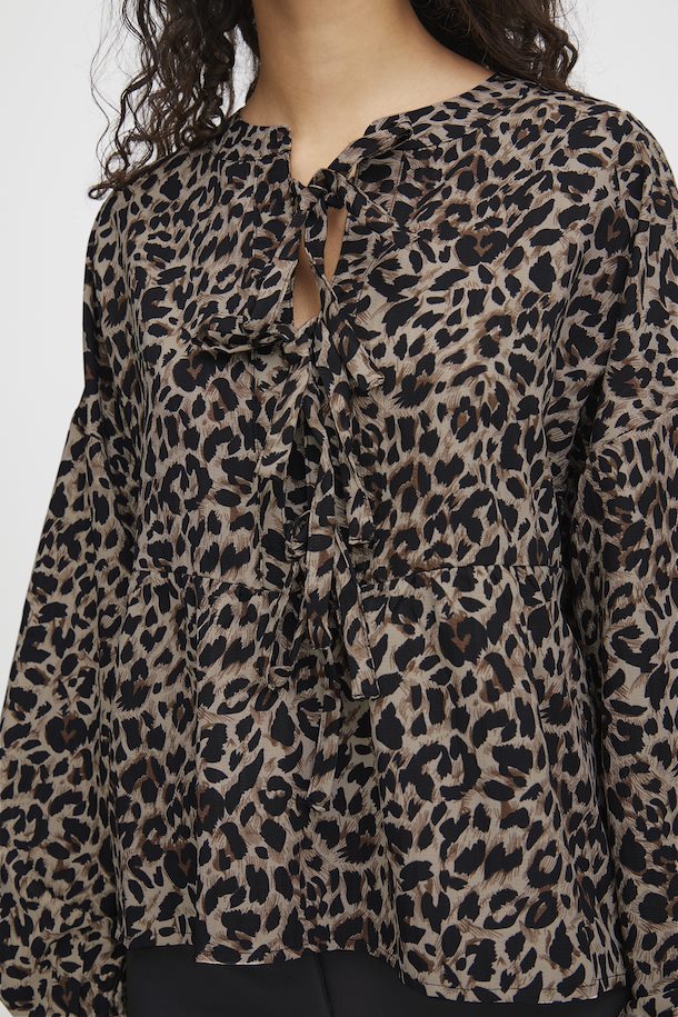 LINDA BLOUSE (TANNIN BROWN/BLACK)