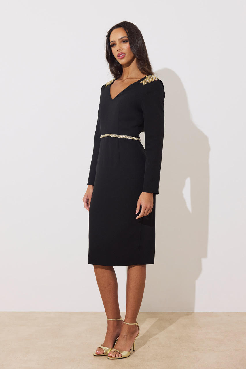 Asteria Midi Dress (Black)