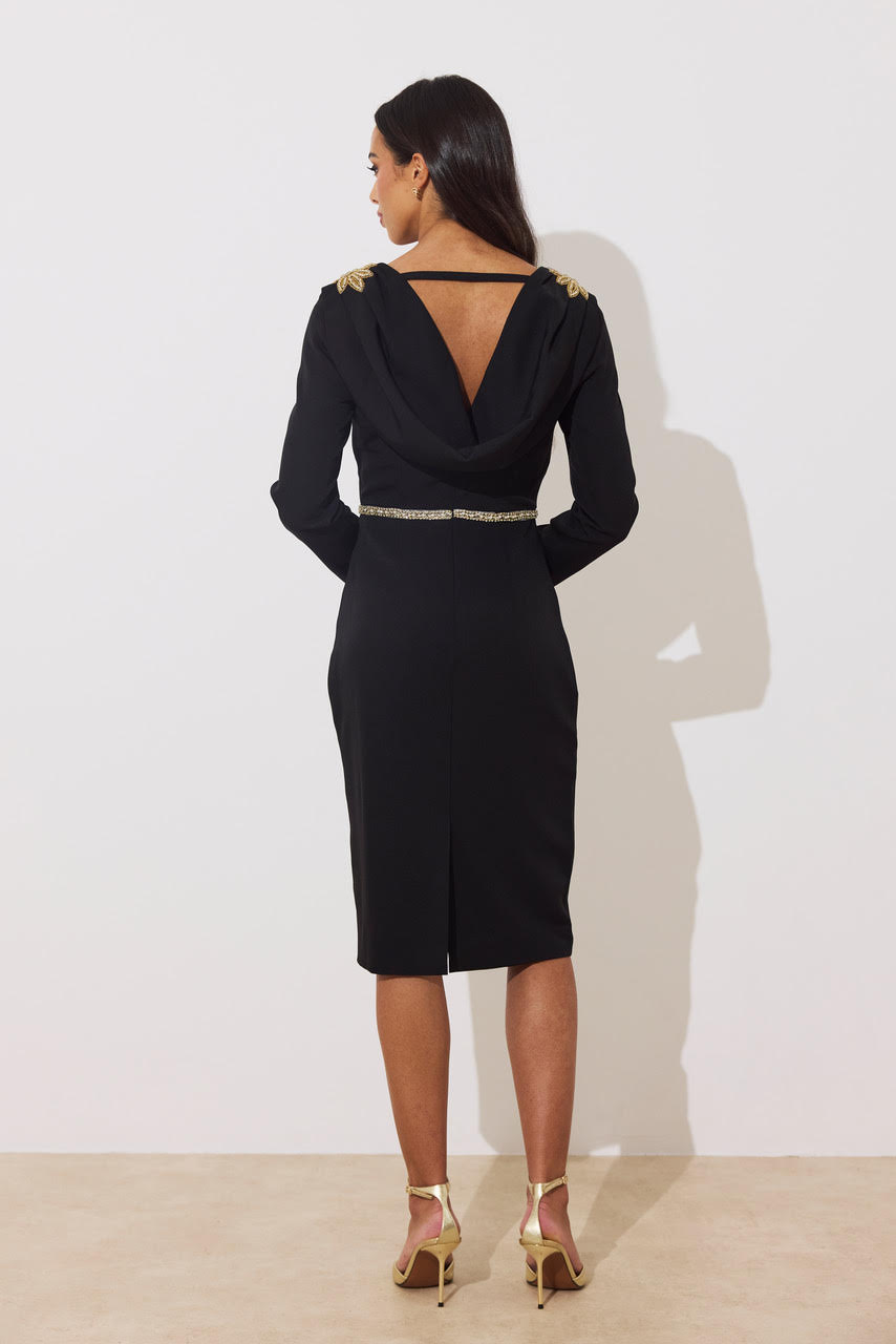 Asteria Midi Dress (Black)