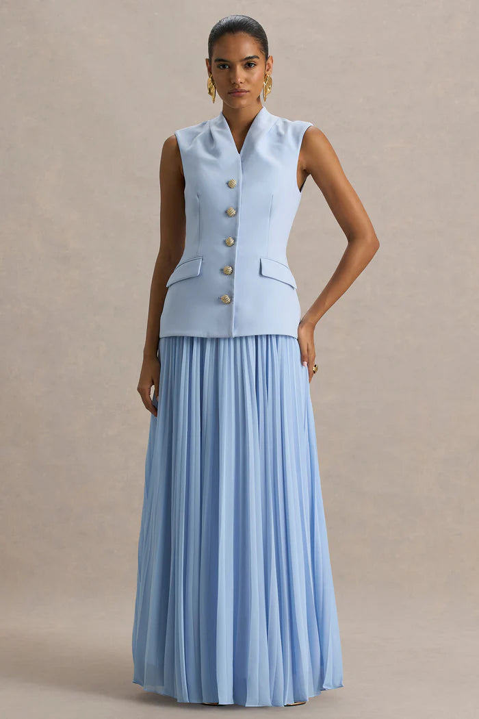 Heavenly Maxi Dress (Powder Blue)