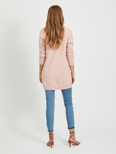 ASHLEY OPEN KNIT CARDIGAN (MISTY ROSE)