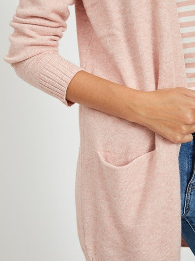 ASHLEY OPEN KNIT CARDIGAN (MISTY ROSE)