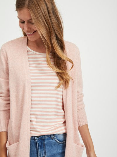 ASHLEY OPEN KNIT CARDIGAN (MISTY ROSE)