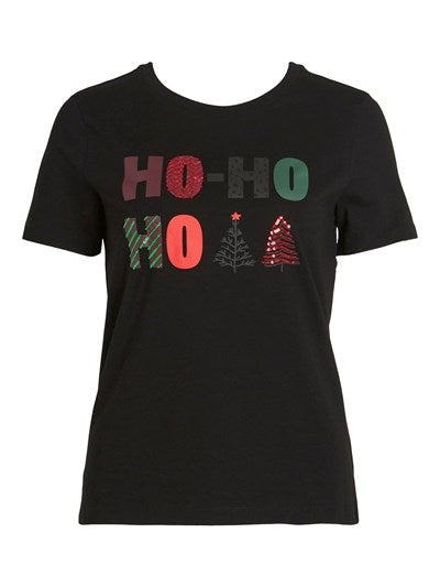 Ho Ho Ho Christmas T-Shirt (Black)