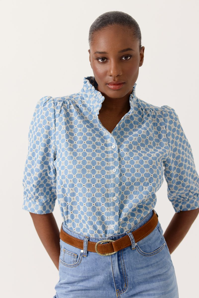 Kathleen Blouse (Denim Blue)