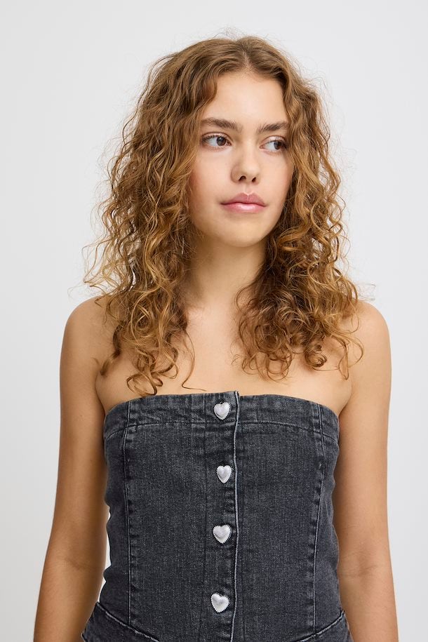 Braidy Bandeau Top (Washed Black)