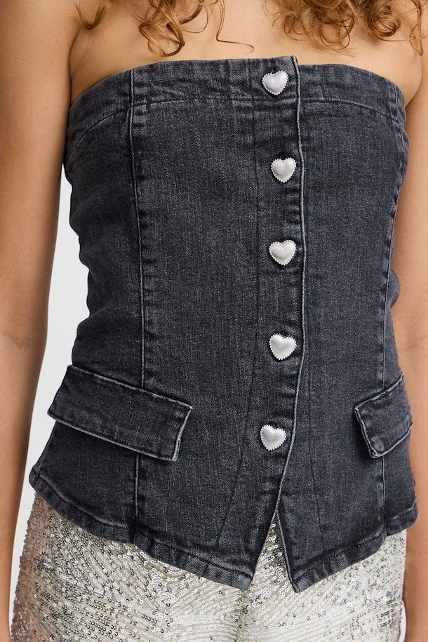 Braidy Bandeau Top (Washed Black)