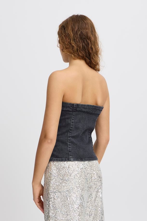 Braidy Bandeau Top (Washed Black)