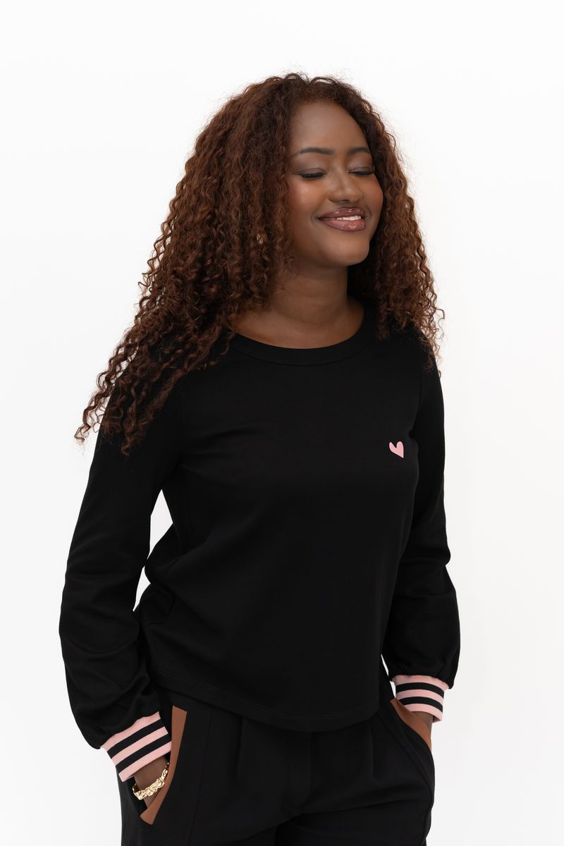 **PRESALE**  Lumen Long Sleeve Scoop Neck Top (Black)