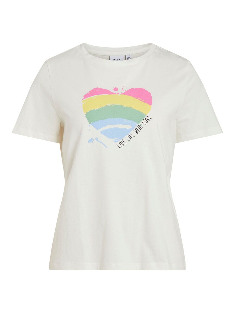 Rainbow Heart T-Shirt (Off White)