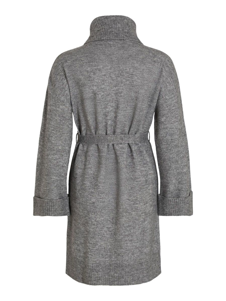 Lara Roll Neck Knit Dress (Grey)