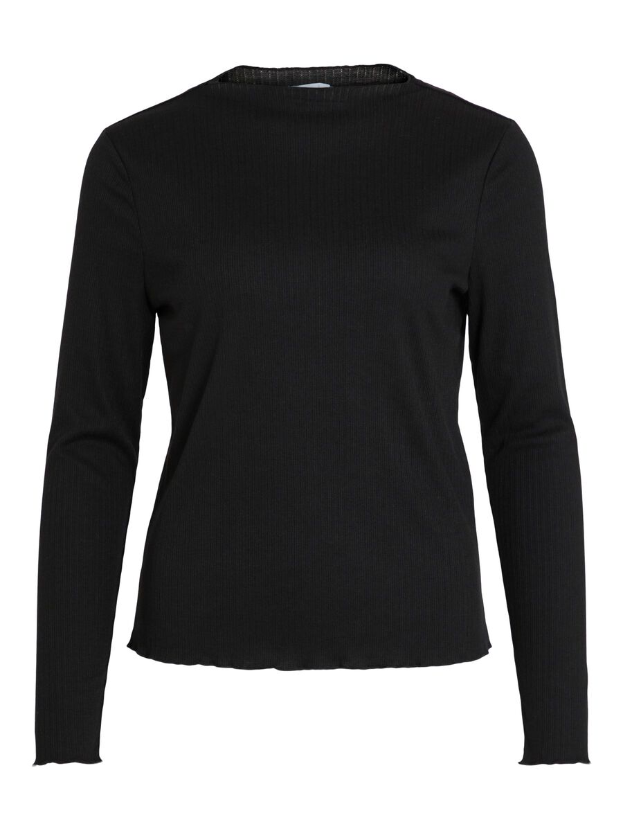 Ania Funnel Neck Top (Black)