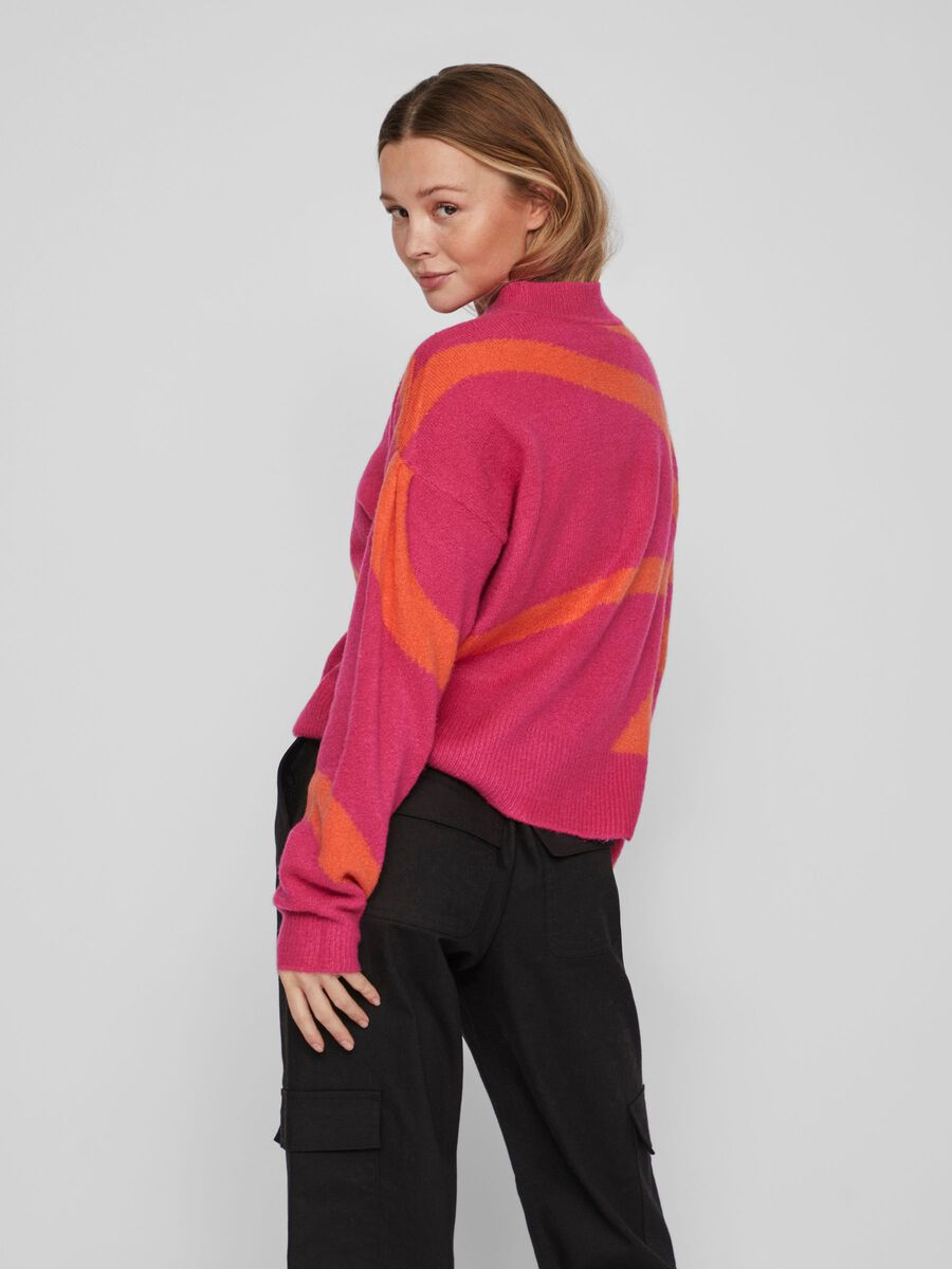 Claro Knit Jumper (Pink Yarrow/Orange)