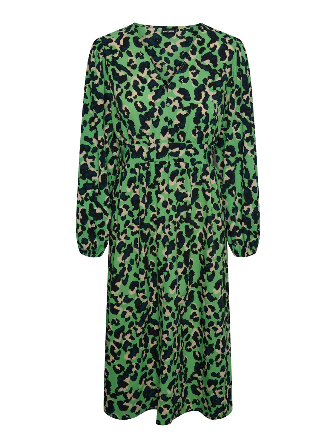 Erinn Midi Dress (Green Grass/Leo)