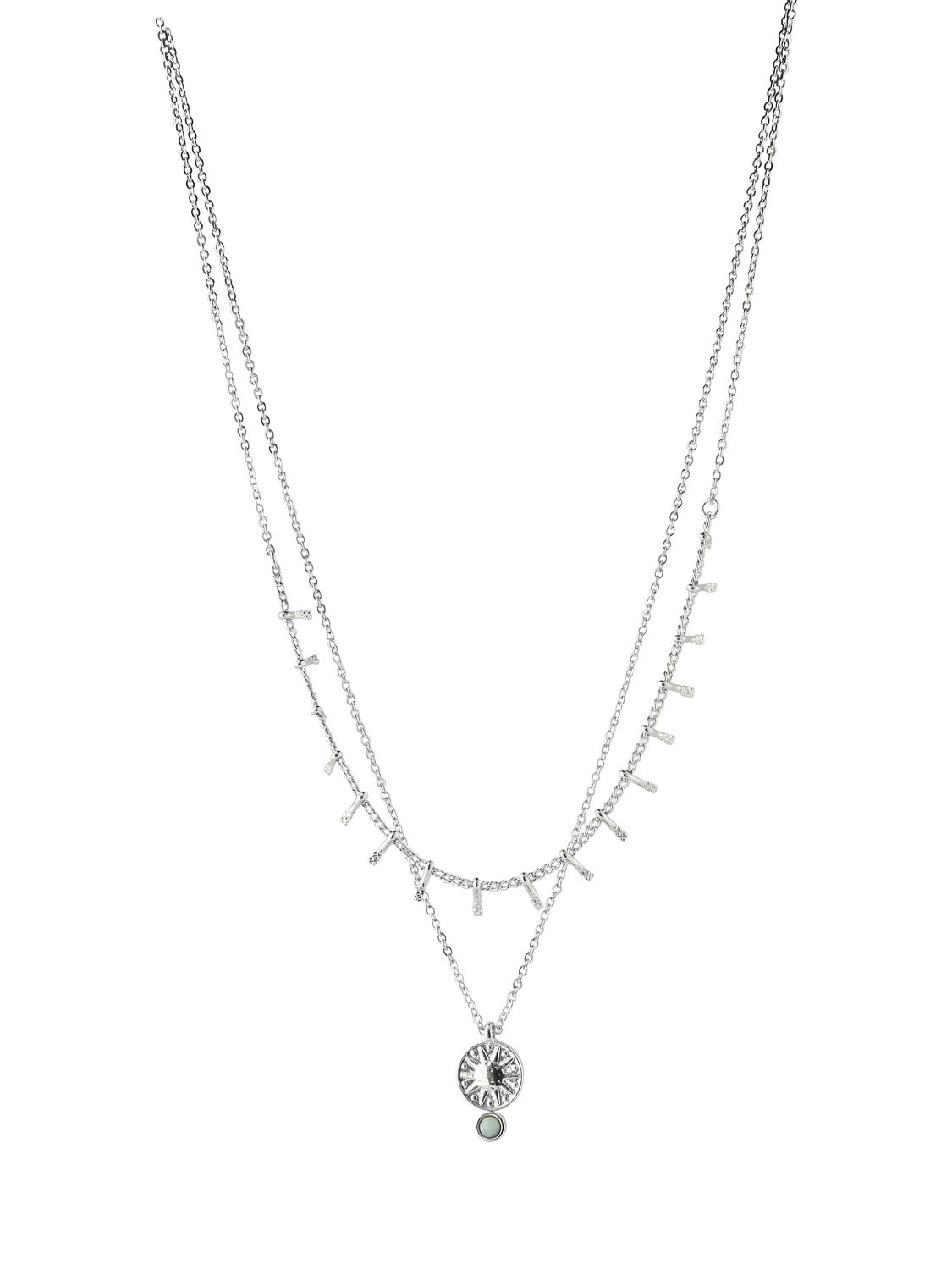 Silver Layered Necklace 